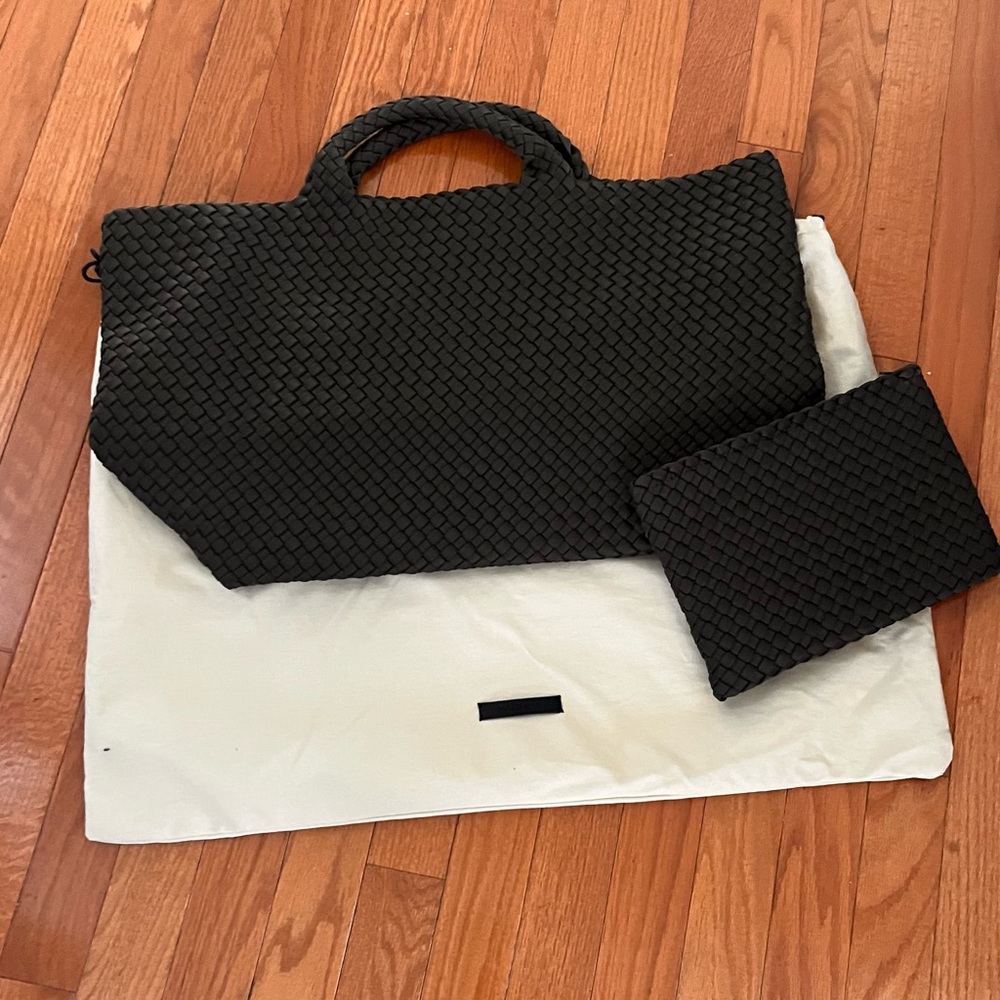 Naghedi Olive Green Tote Bag